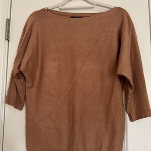 Reserved Tan Off-the-Shoulder Sweater